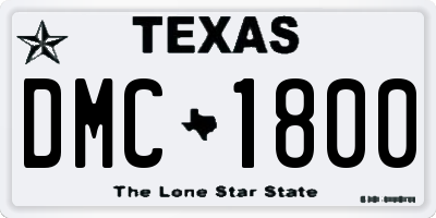 TX license plate DMC1800
