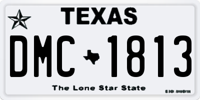 TX license plate DMC1813