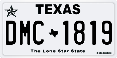 TX license plate DMC1819