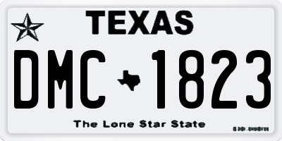 TX license plate DMC1823