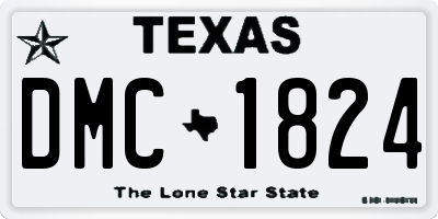 TX license plate DMC1824