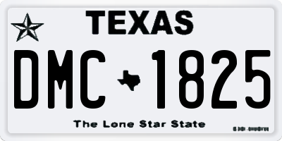 TX license plate DMC1825