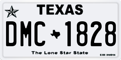 TX license plate DMC1828