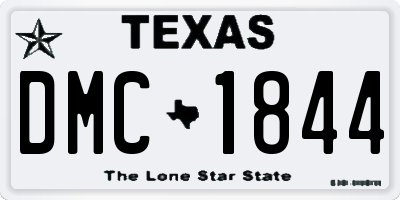 TX license plate DMC1844