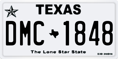 TX license plate DMC1848