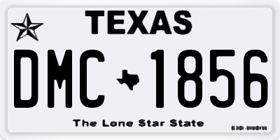 TX license plate DMC1856