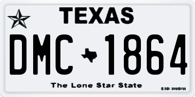 TX license plate DMC1864