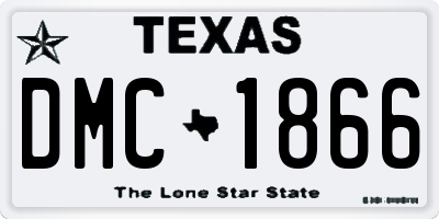 TX license plate DMC1866