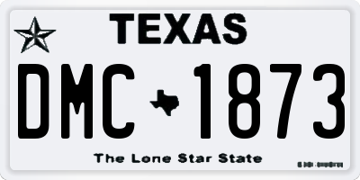 TX license plate DMC1873