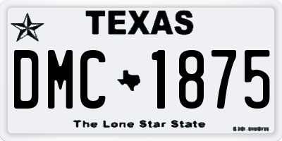 TX license plate DMC1875