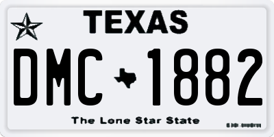 TX license plate DMC1882