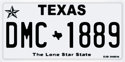 TX license plate DMC1889