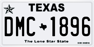 TX license plate DMC1896