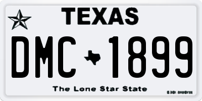 TX license plate DMC1899