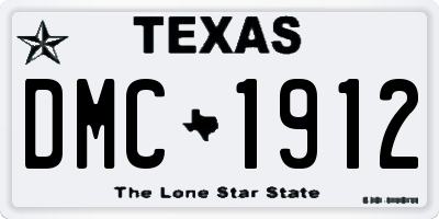 TX license plate DMC1912
