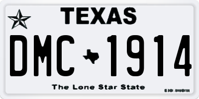 TX license plate DMC1914