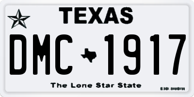 TX license plate DMC1917