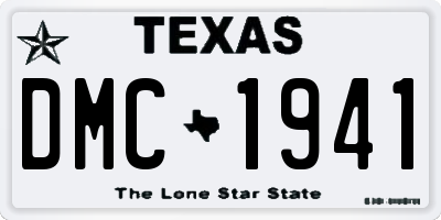 TX license plate DMC1941