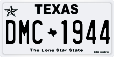 TX license plate DMC1944
