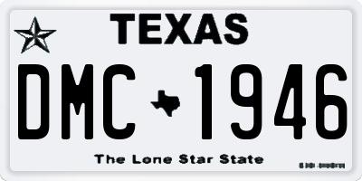 TX license plate DMC1946