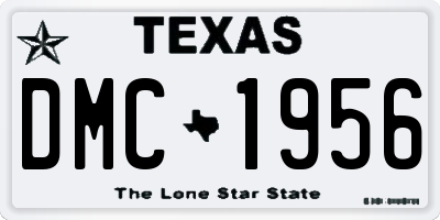 TX license plate DMC1956