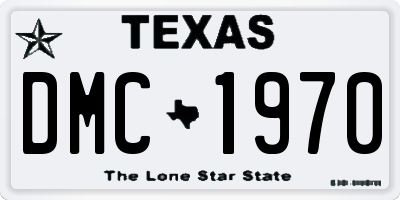TX license plate DMC1970