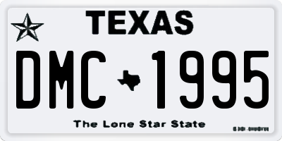 TX license plate DMC1995