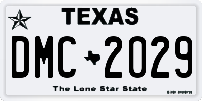 TX license plate DMC2029