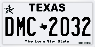 TX license plate DMC2032