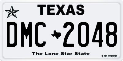 TX license plate DMC2048