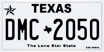 TX license plate DMC2050