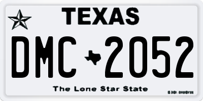 TX license plate DMC2052