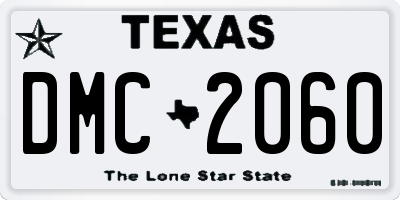 TX license plate DMC2060