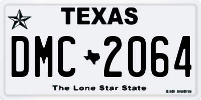 TX license plate DMC2064