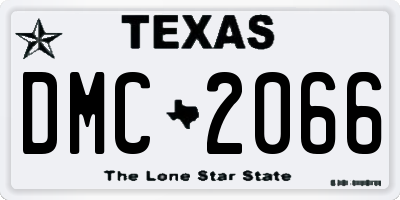 TX license plate DMC2066
