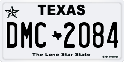 TX license plate DMC2084