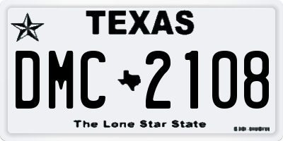TX license plate DMC2108