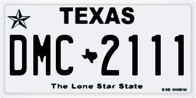 TX license plate DMC2111