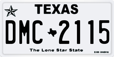 TX license plate DMC2115