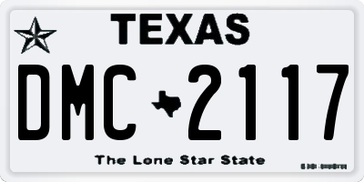 TX license plate DMC2117