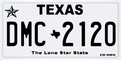 TX license plate DMC2120