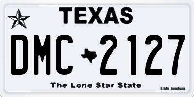 TX license plate DMC2127