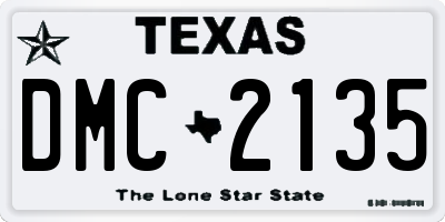 TX license plate DMC2135