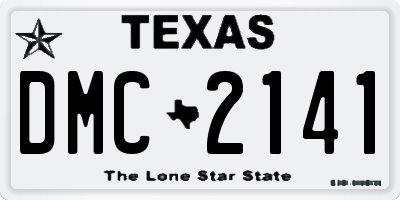TX license plate DMC2141