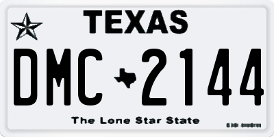 TX license plate DMC2144