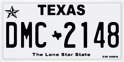 TX license plate DMC2148