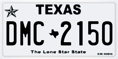 TX license plate DMC2150