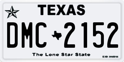 TX license plate DMC2152