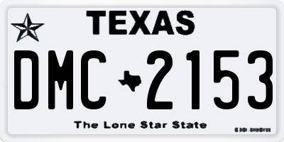 TX license plate DMC2153