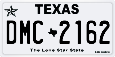 TX license plate DMC2162